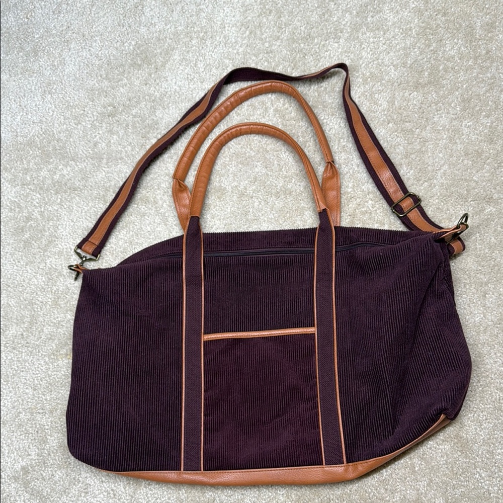 DSW Burgundy/Merlot and Tan Weekender Bag